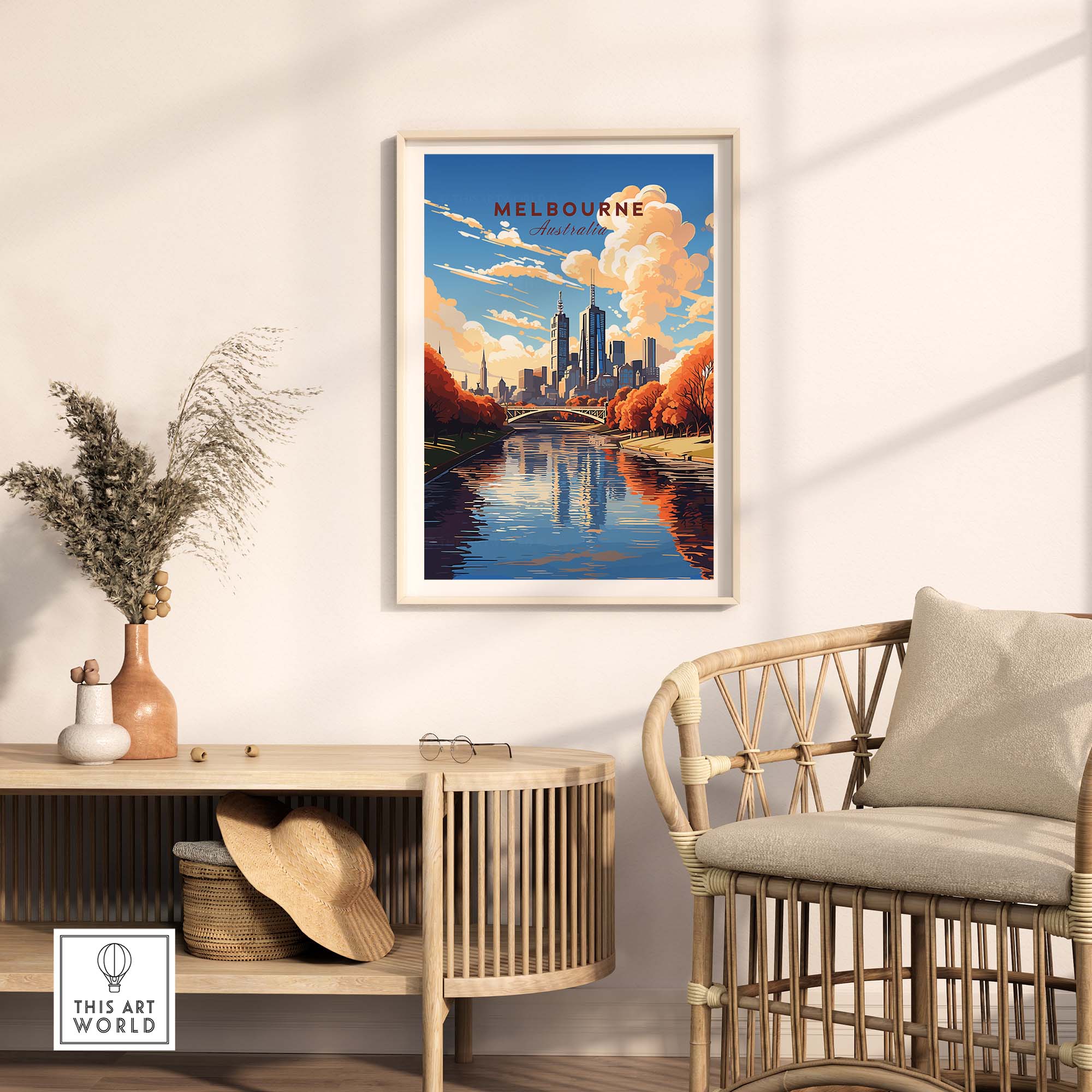 Melbourne Poster Australia part of our best collection or travel posters and prints - This Art World