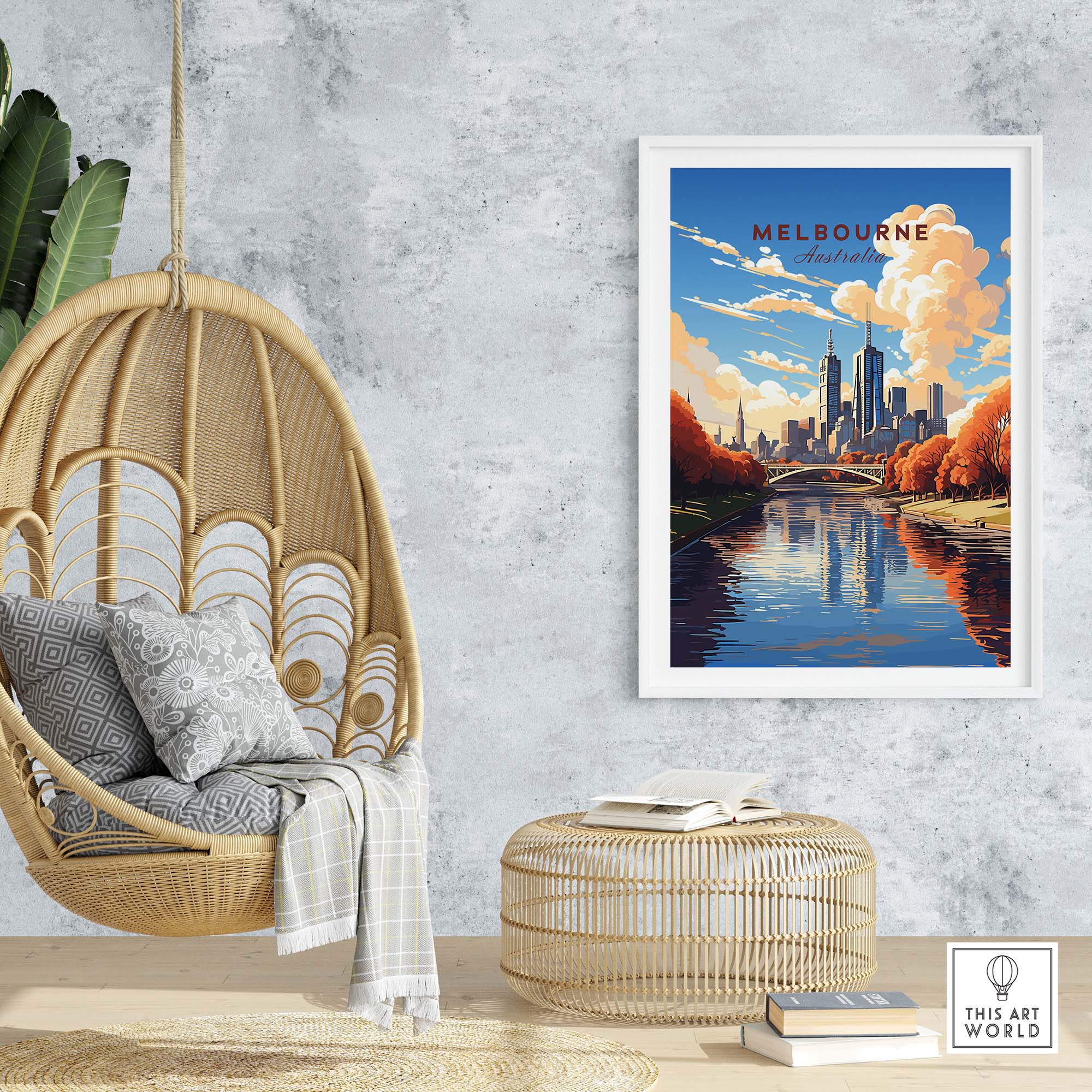 Melbourne Poster Australia part of our best collection or travel posters and prints - This Art World