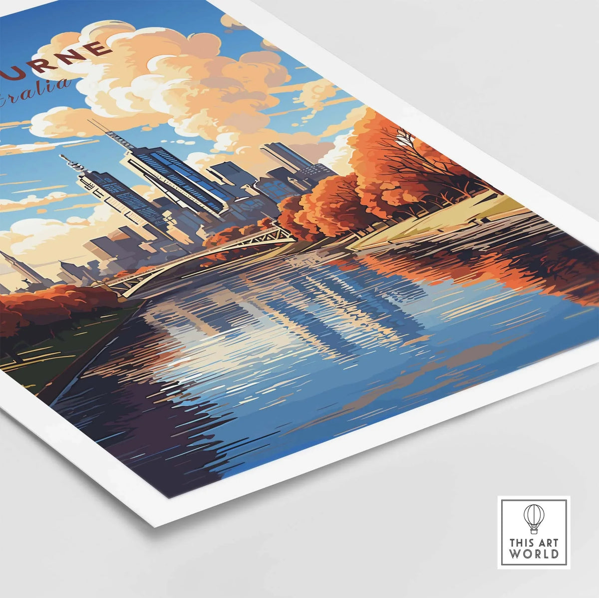 Melbourne Poster Australia part of our best collection or travel posters and prints - This Art World