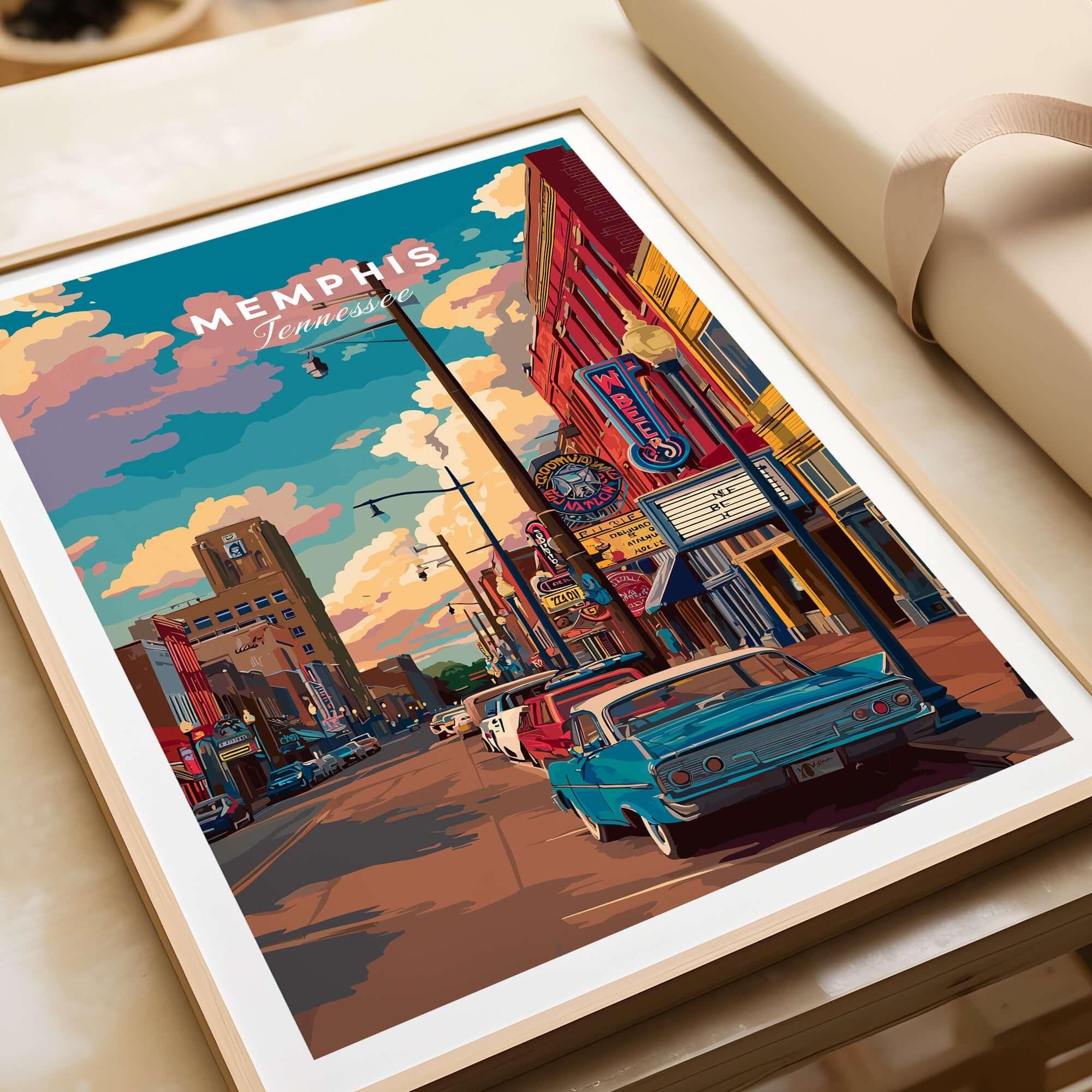 Memphis Vintage Vibe Poster - Retro Wall Art – This Art World