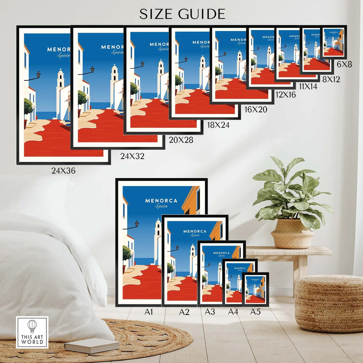 Menorca Spain Poster part of our best collection or travel posters and prints - This Art World