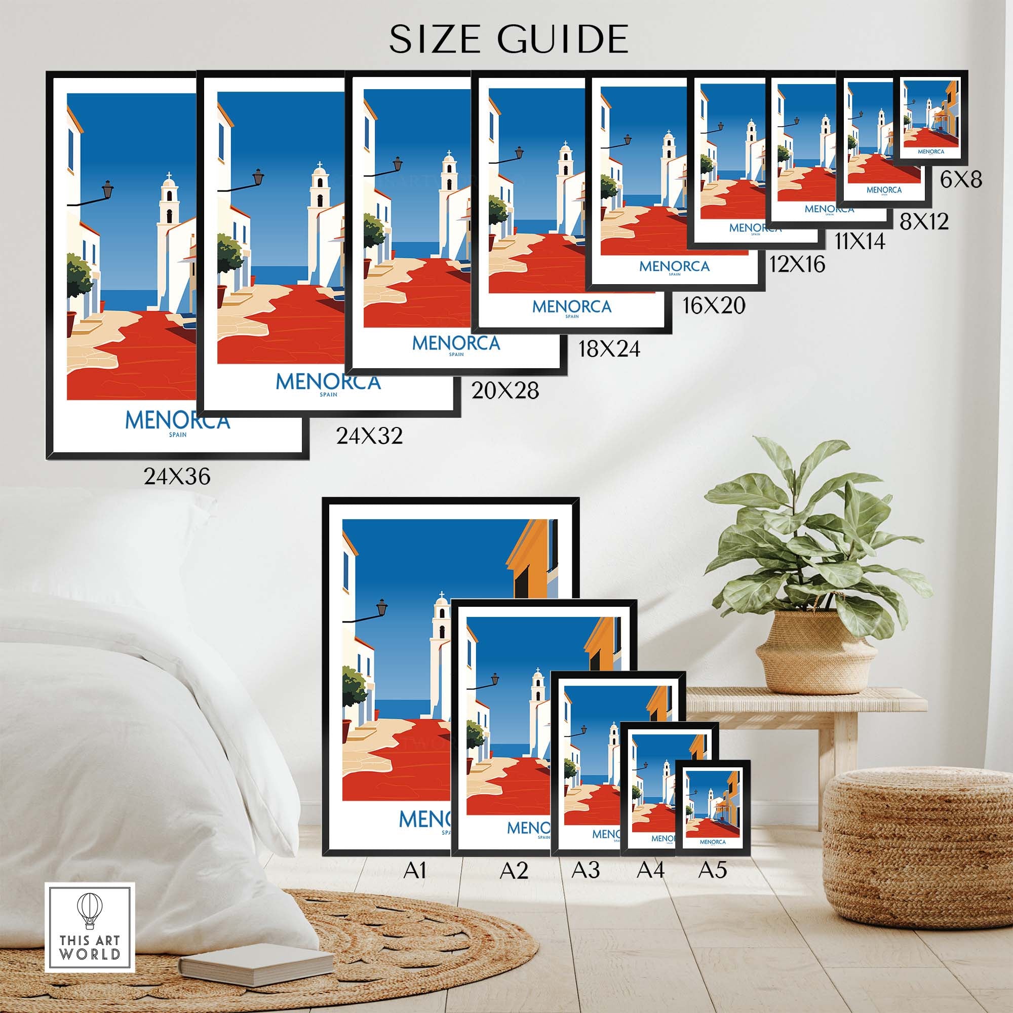 Menorca Spain Print part of our best collection or travel posters and prints - This Art World