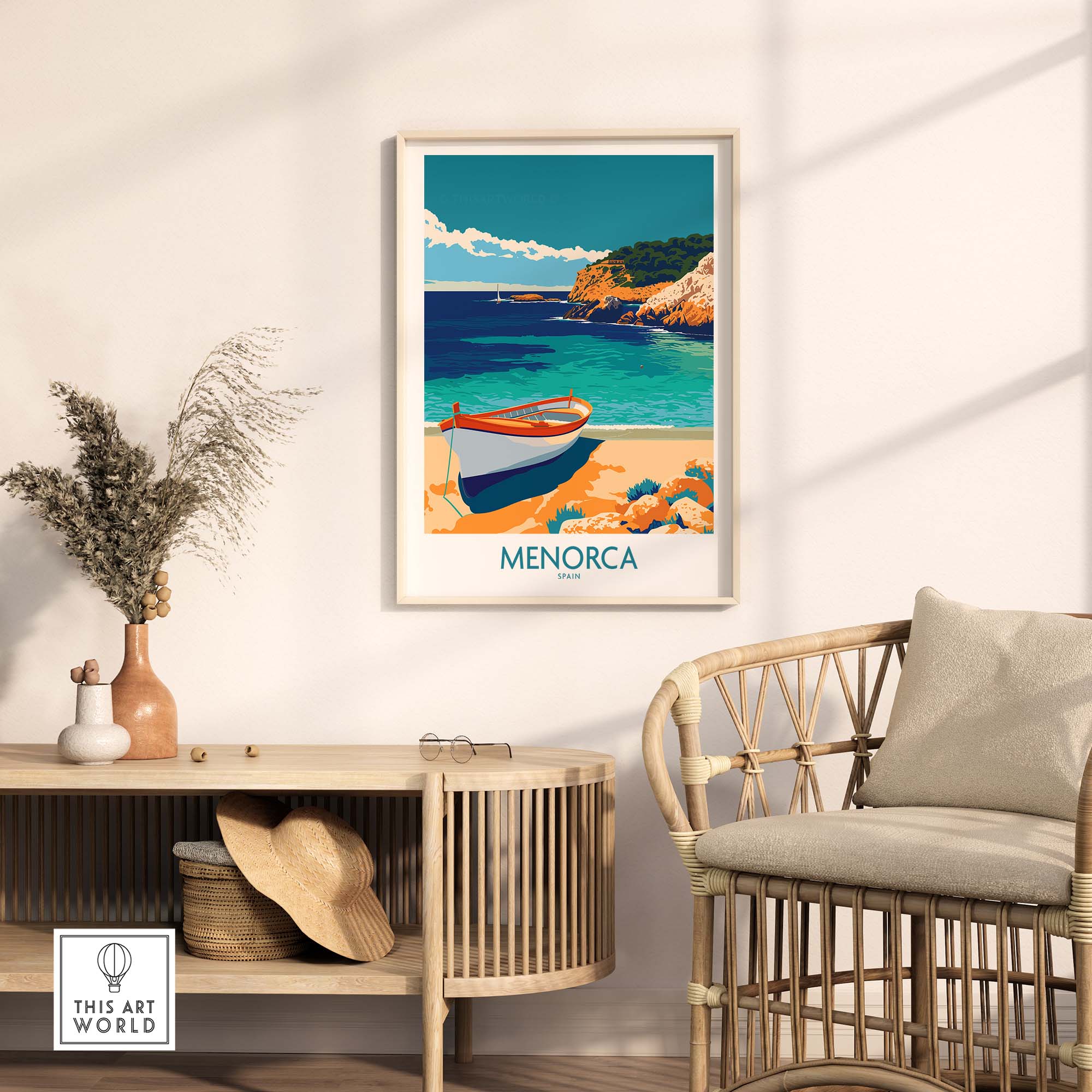 Menorca Travel Print part of our best collection or travel posters and prints - This Art World