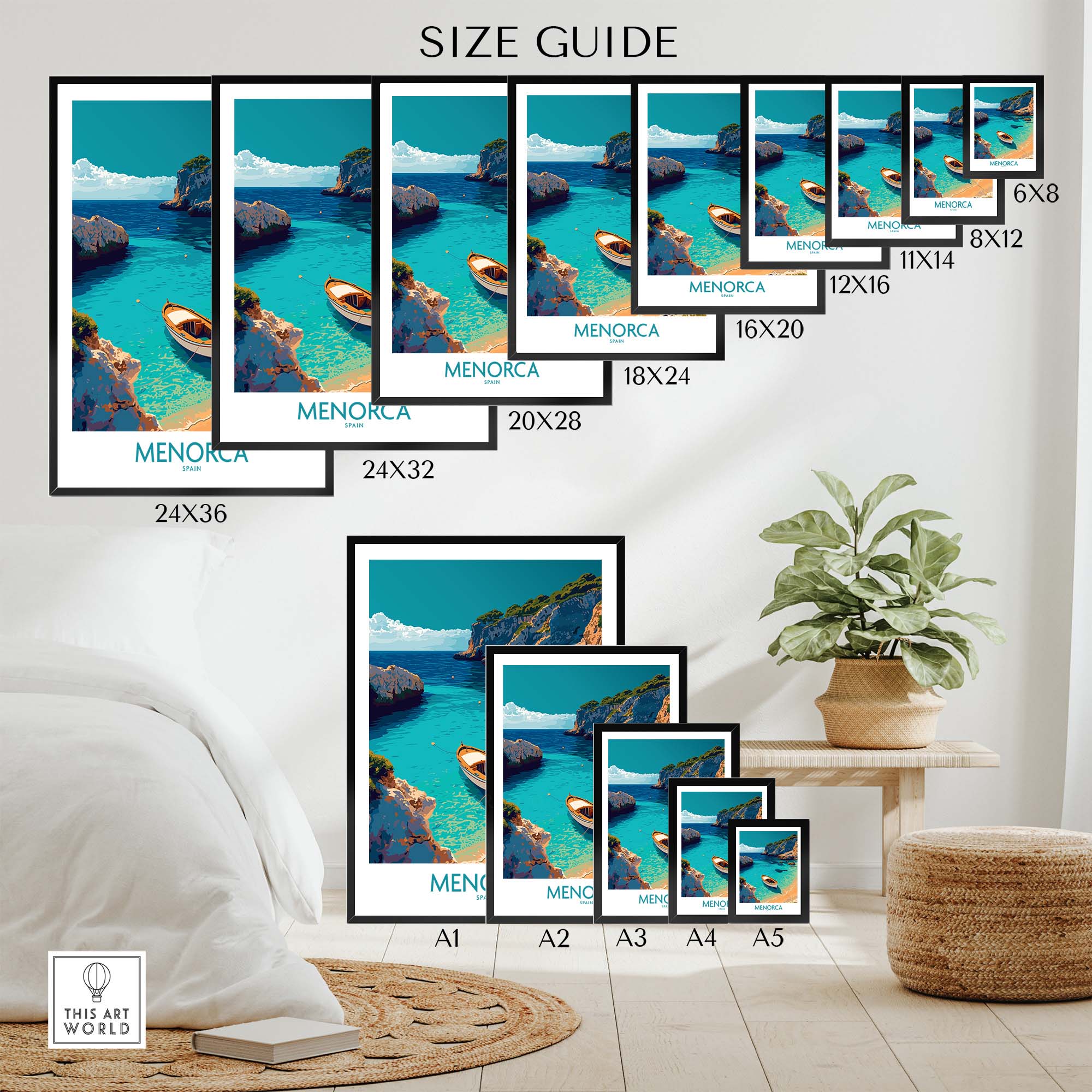 Menorca Wall Art part of our best collection or travel posters and prints - This Art World