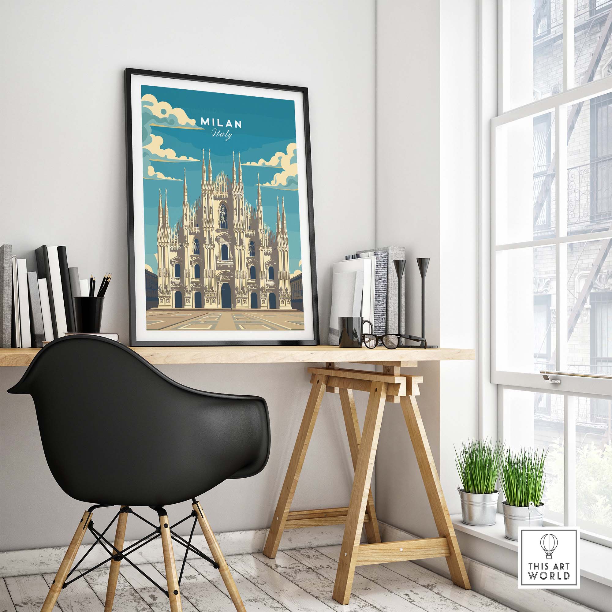 Milan Travel Poster