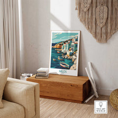 Milos Travel Poster - Greece-This Art World