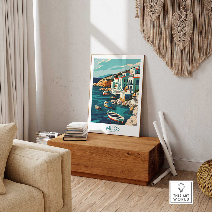 Milos Travel Poster - Greece-This Art World