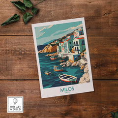 Milos Travel Poster - Greece-This Art World