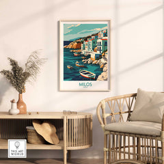 Milos Travel Poster - Greece-This Art World
