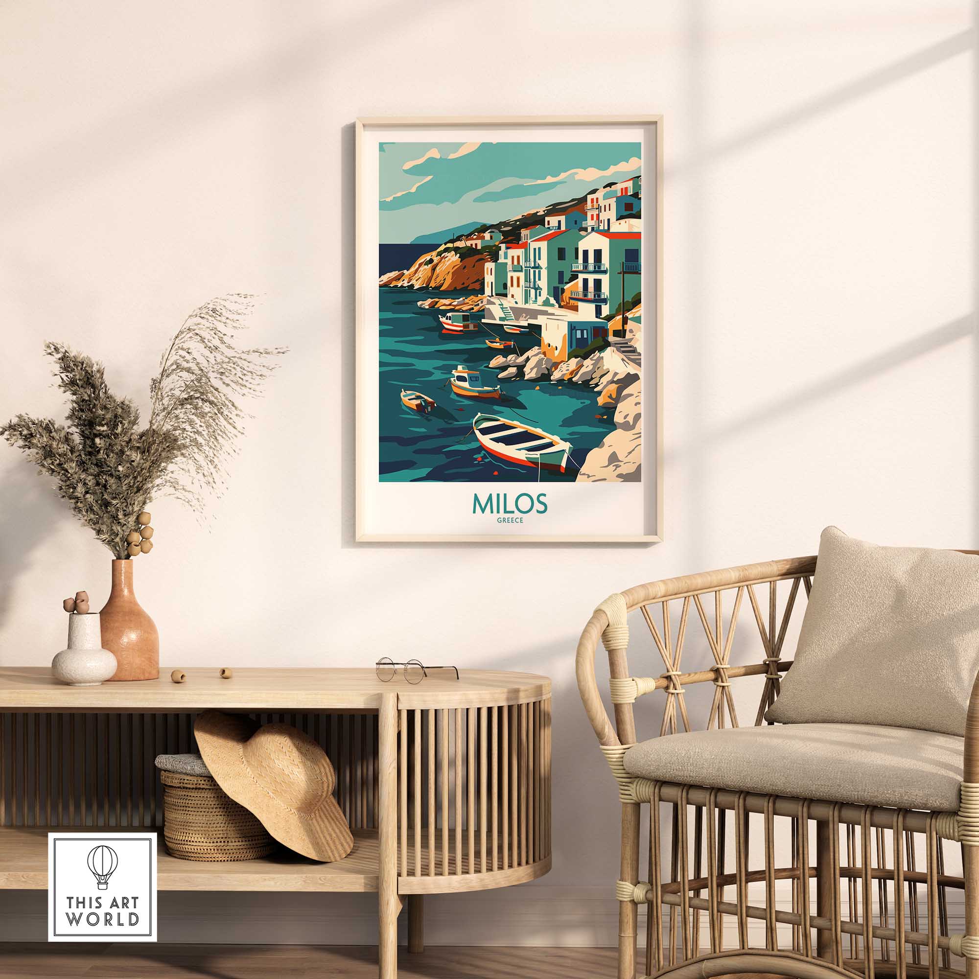 Milos Travel Poster - Greece-This Art World