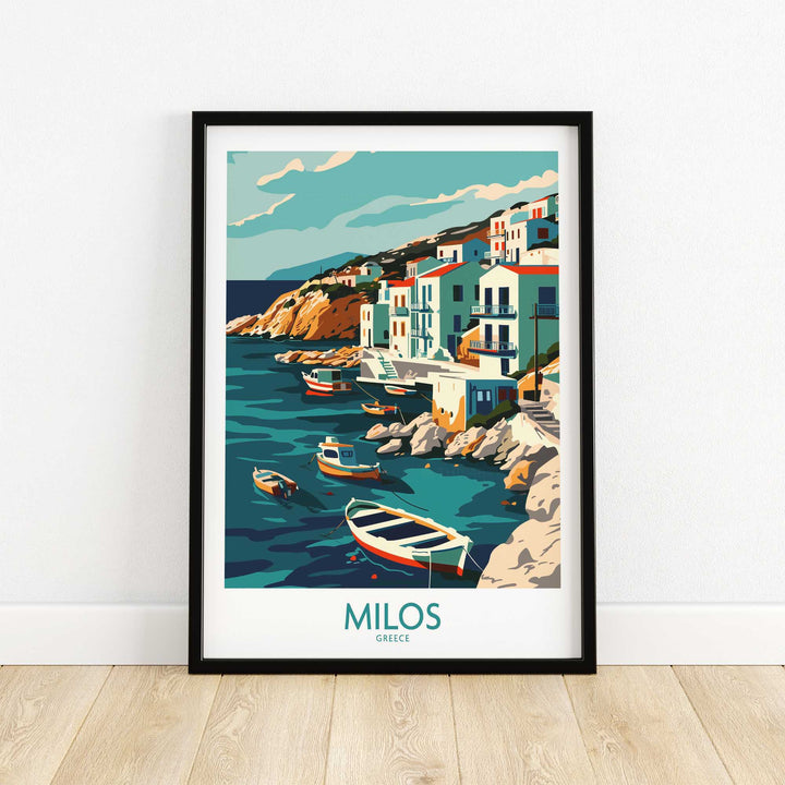 Milos Travel Poster - Greece-This Art World