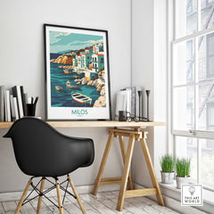 Milos Travel Poster - Greece-This Art World