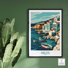 Milos Travel Poster - Greece-This Art World