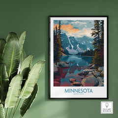 Minnesota Print - United States Travel Decor featuring breathtaking landscapes and iconic landmarks.