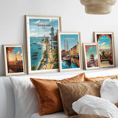 Mombasa Kenya Old Town Print - Historic Coastal City Poster displayed among other travel art prints