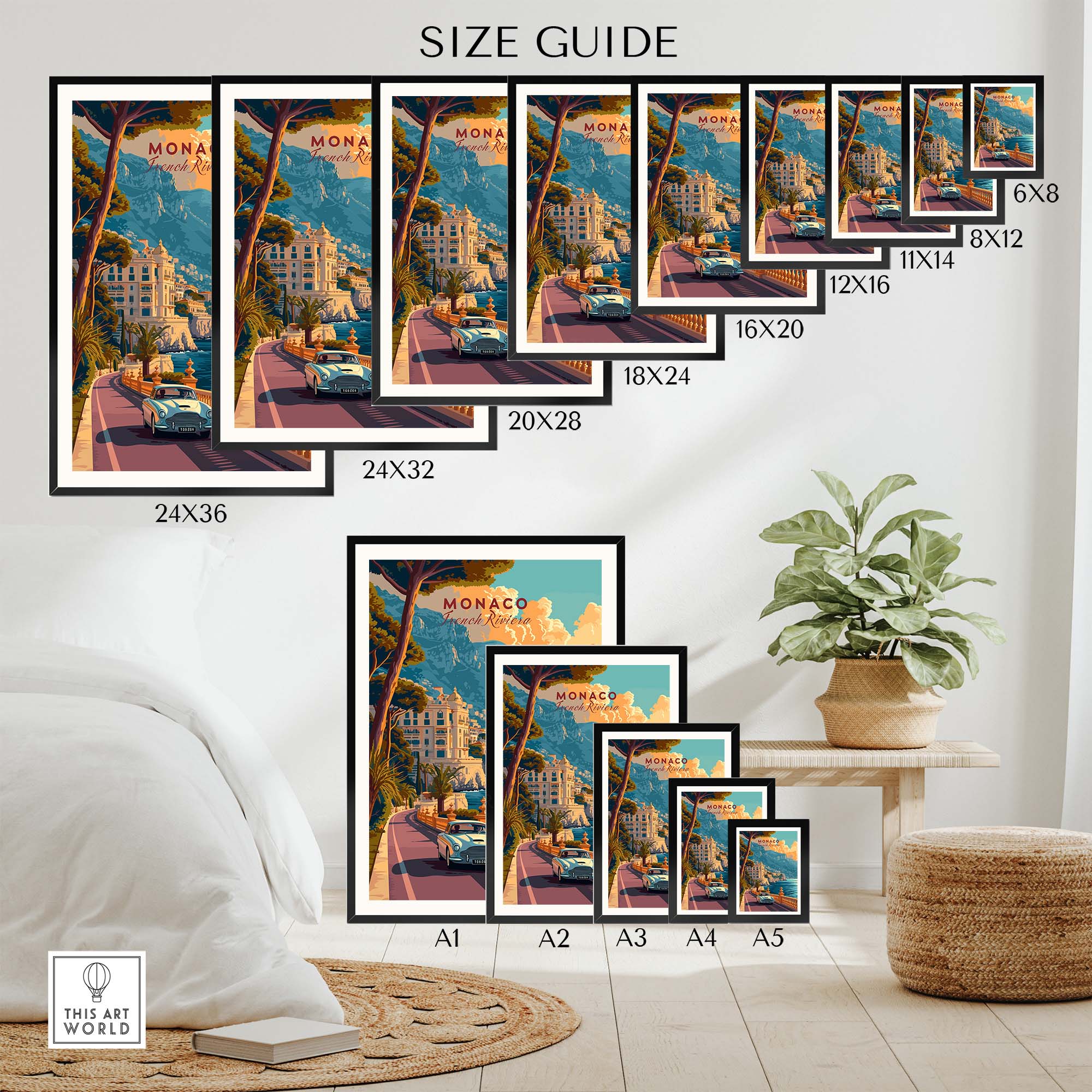 Monaco Poster part of our best collection or travel posters and prints - This Art World
