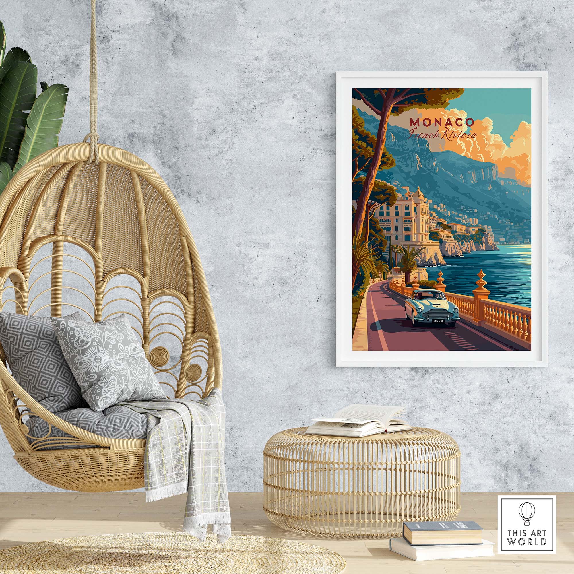 Monaco Poster part of our best collection or travel posters and prints - This Art World