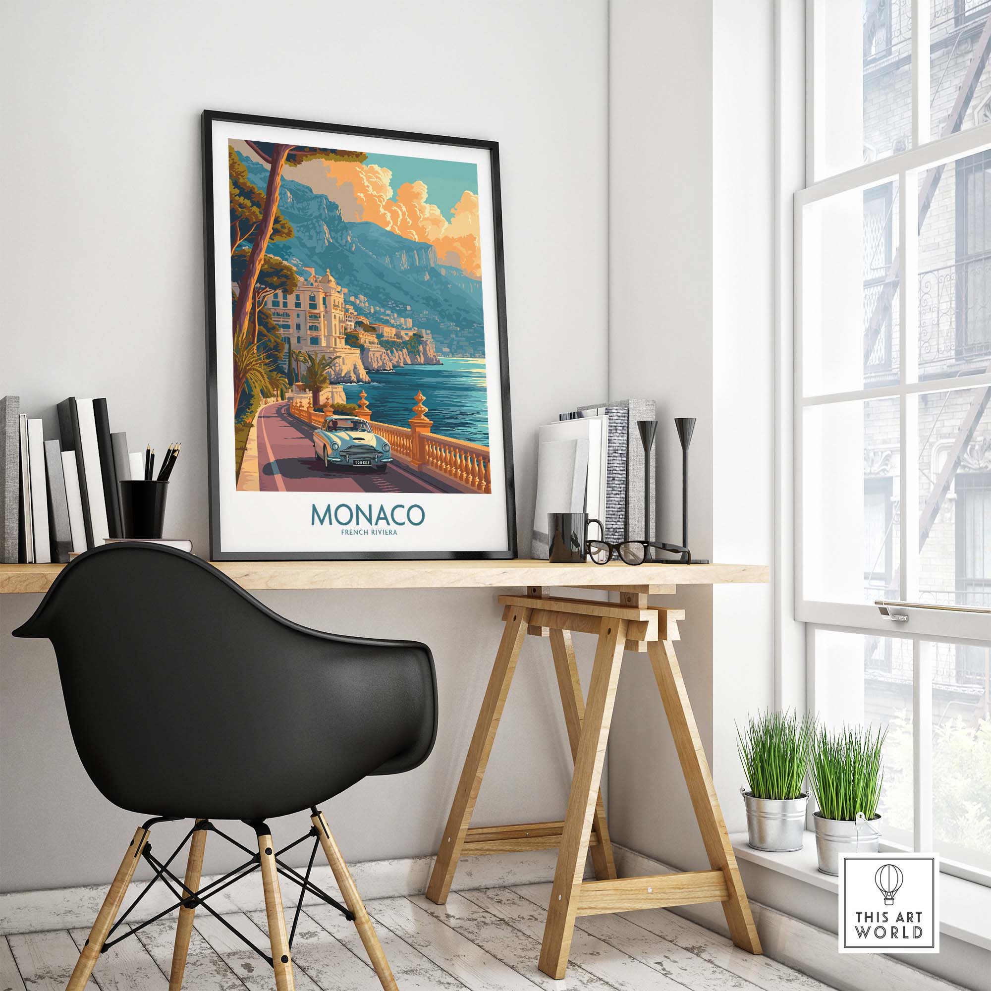 Monaco Print part of our best collection or travel posters and prints - This Art World