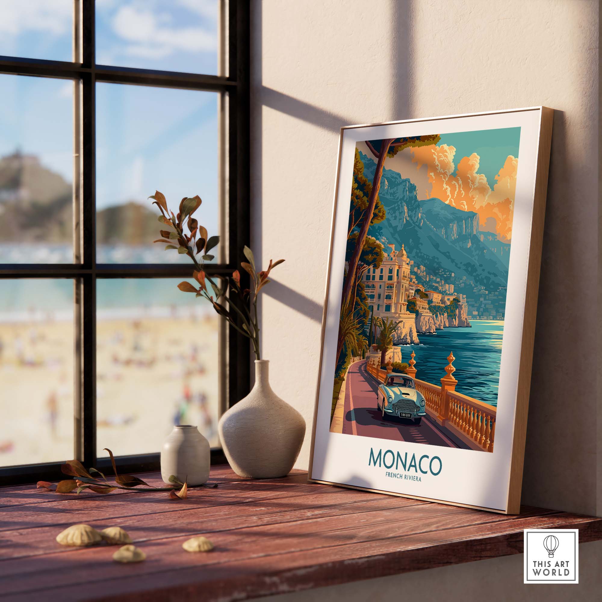 Monaco Print part of our best collection or travel posters and prints - This Art World