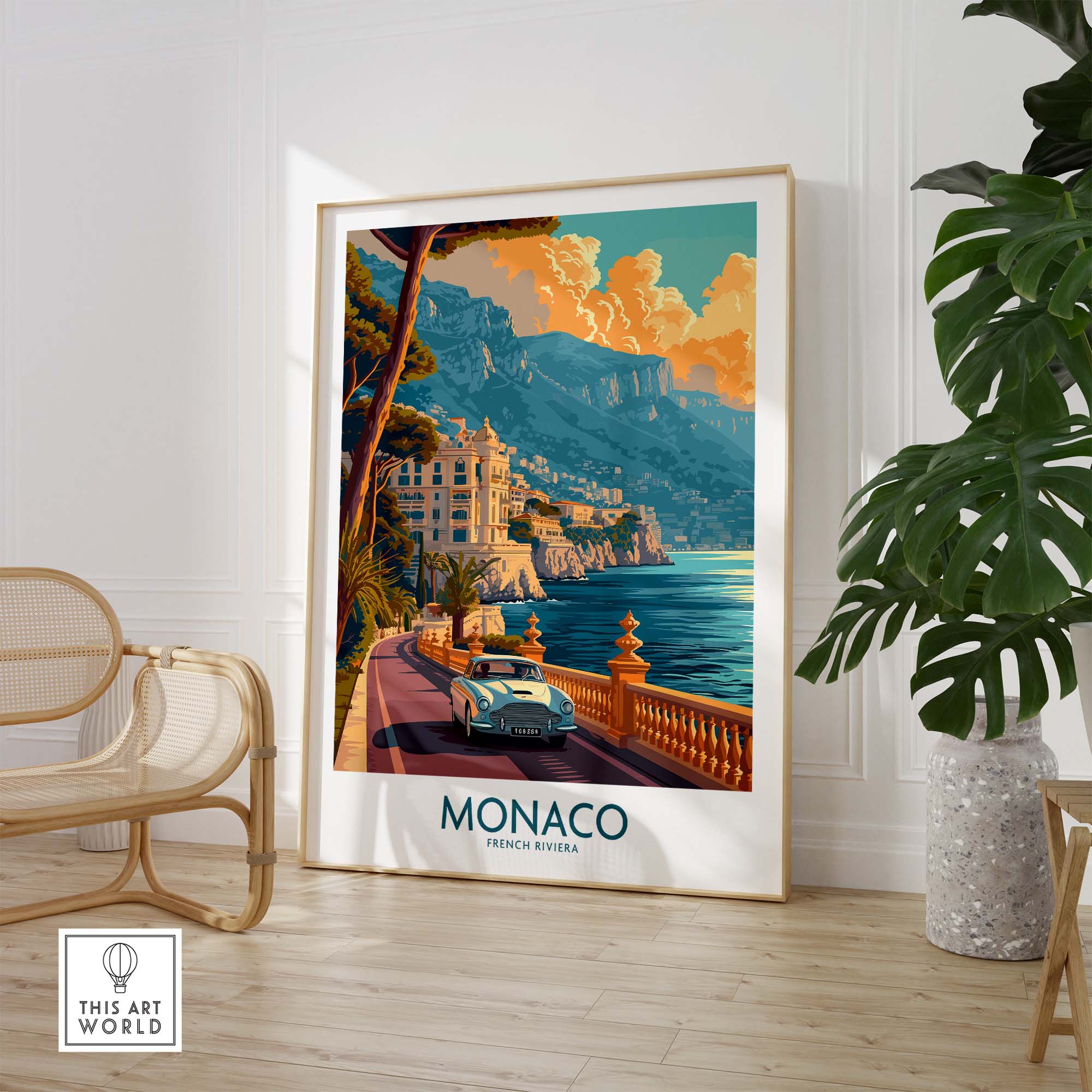 Monaco Print part of our best collection or travel posters and prints - This Art World