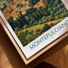 Montepulciano Italy Canvas Print | Traditional Italian Village Poster featuring the scenic landscape of Montepulciano.