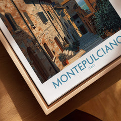 Montepulciano Italy Poster | Tuscany Canvas Print showcasing a picturesque street in Montepulciano.