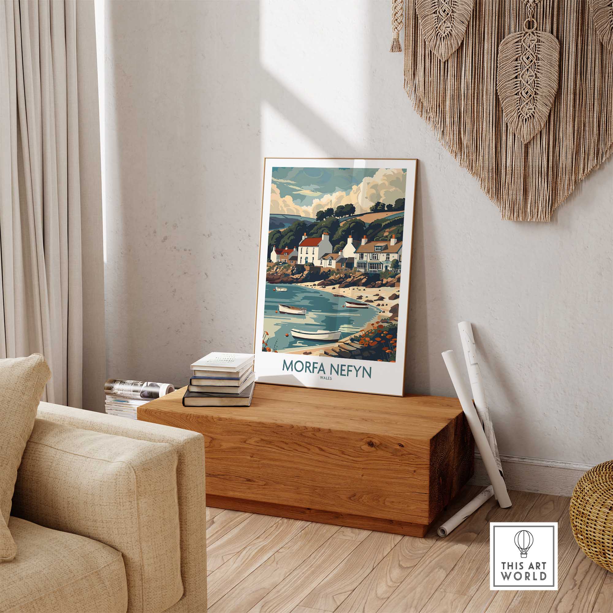 Morfa Nefyn Travel Poster Wales-This Art World