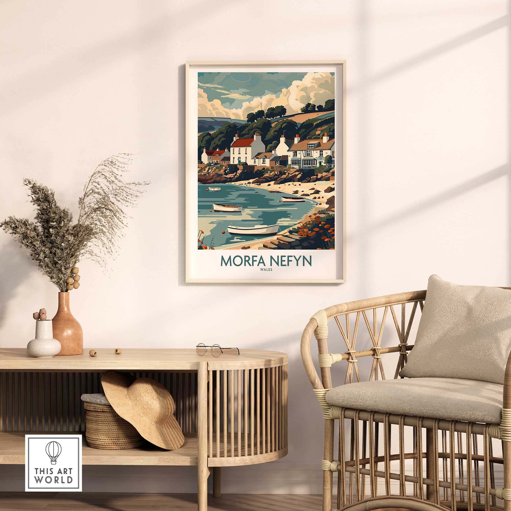 Morfa Nefyn Travel Poster Wales-This Art World