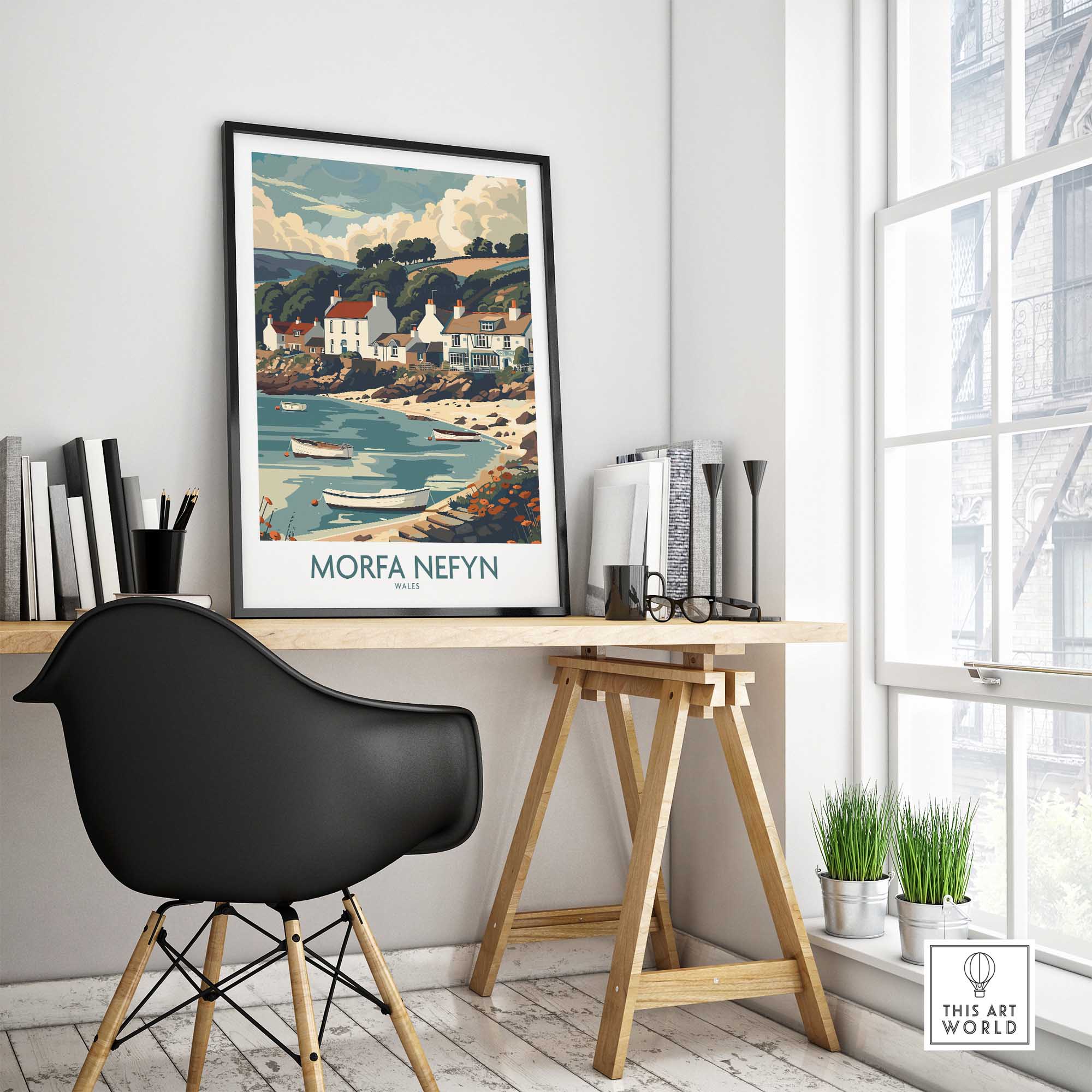Morfa Nefyn Travel Poster Wales-This Art World
