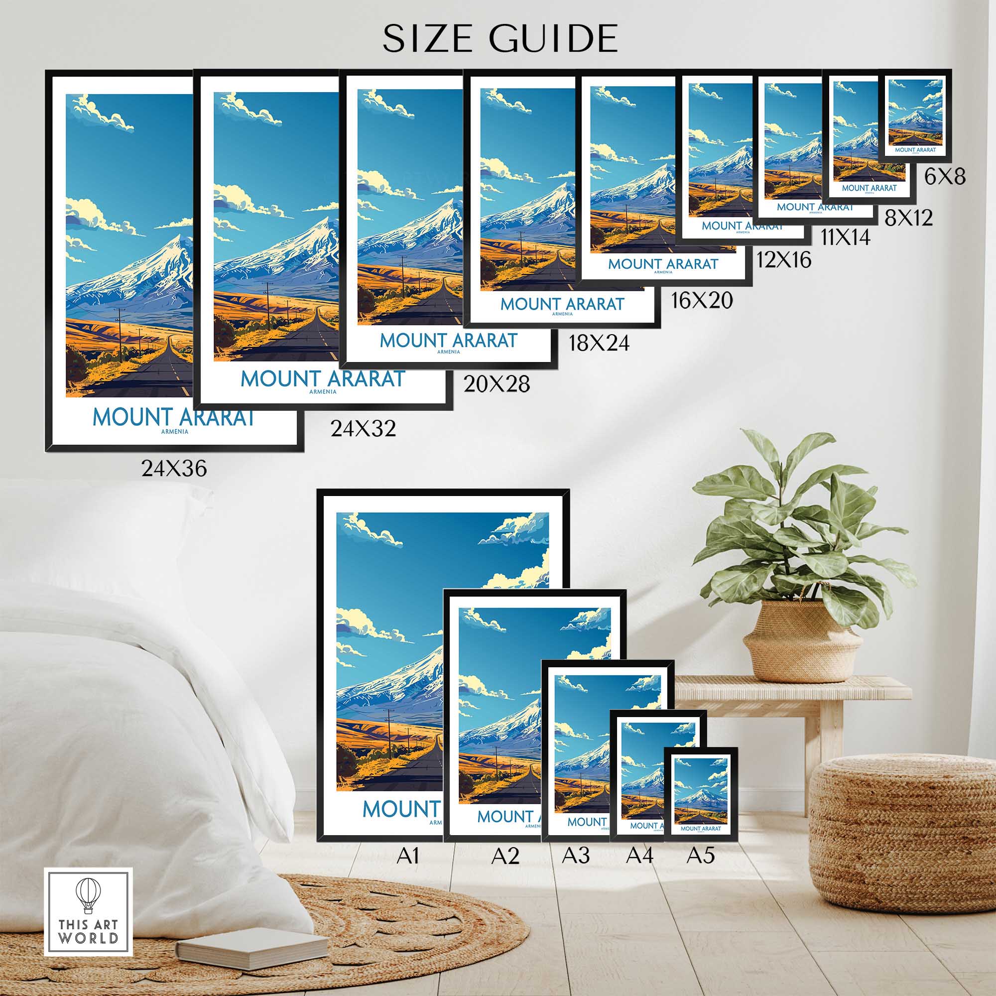 Mount Ararat Travel Print Armenia-This Art World