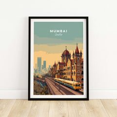 Mumbai India Chhatrapati Shivaji Terminus Poster - Historic Train Station Art Print