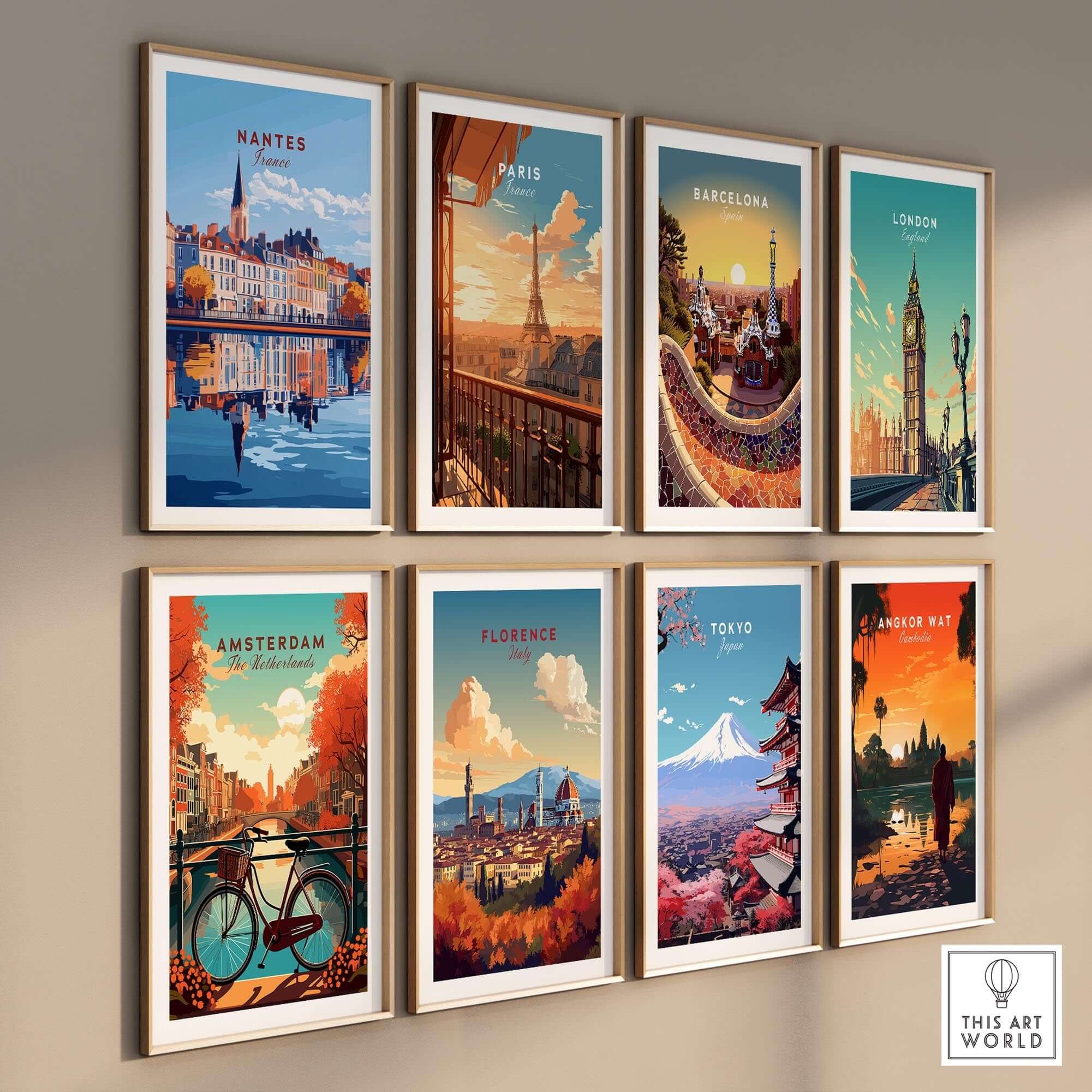 Nantes Wall Art Print featuring stunning travel posters of global destinations, enhancing home decor with elegance.