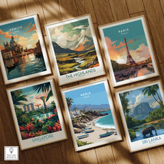 Nerja Spain Travel Poster | Sunny Spanish Coast Wall Art Print collection featuring vibrant global travel destinations.