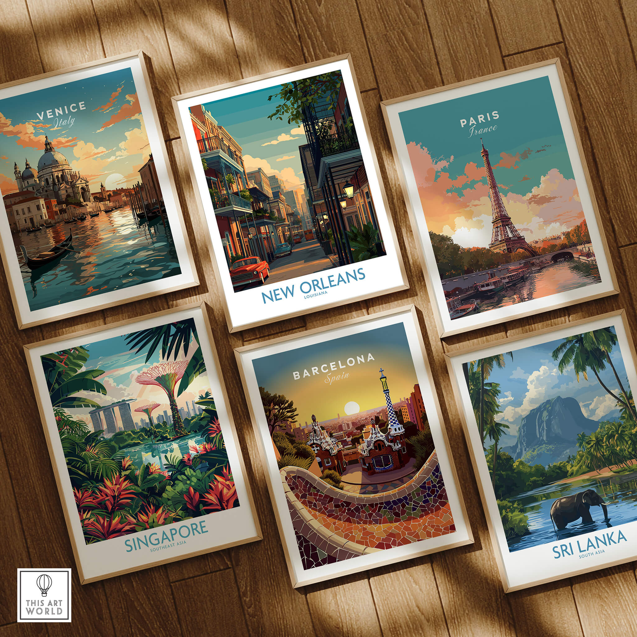New Orleans Canvas Print | Louisiana Poster featuring vibrant street scenes and cultural landmarks.