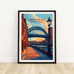 Newcastle Print showcasing the iconic Tyne Bridge in a stylish frame.
