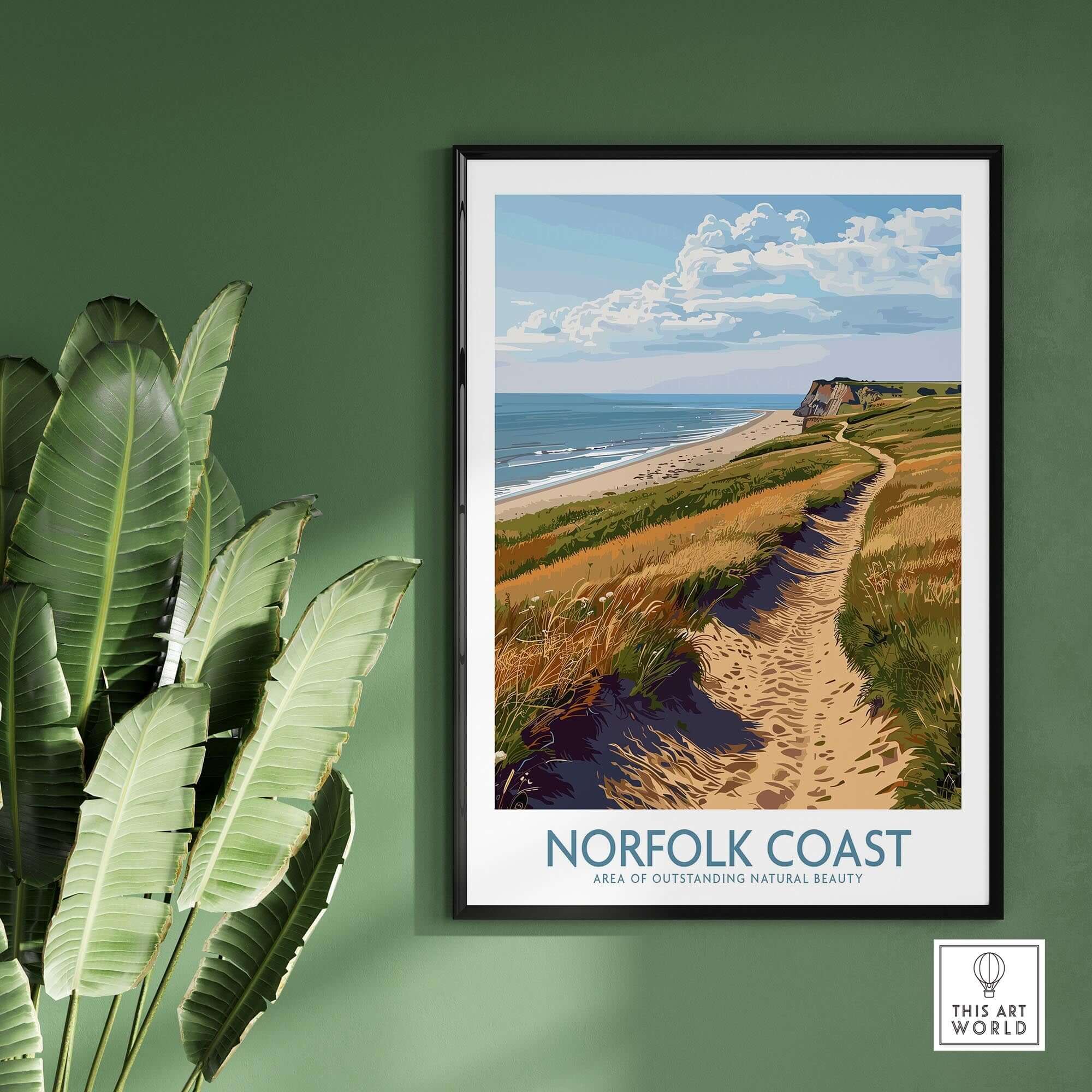 Norfolk Coast Print showcasing the tranquil landscapes of England's Norfolk Coast.