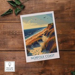 Norfolk Coast Wall Art Print showcasing serene coastal landscape and natural beauty
