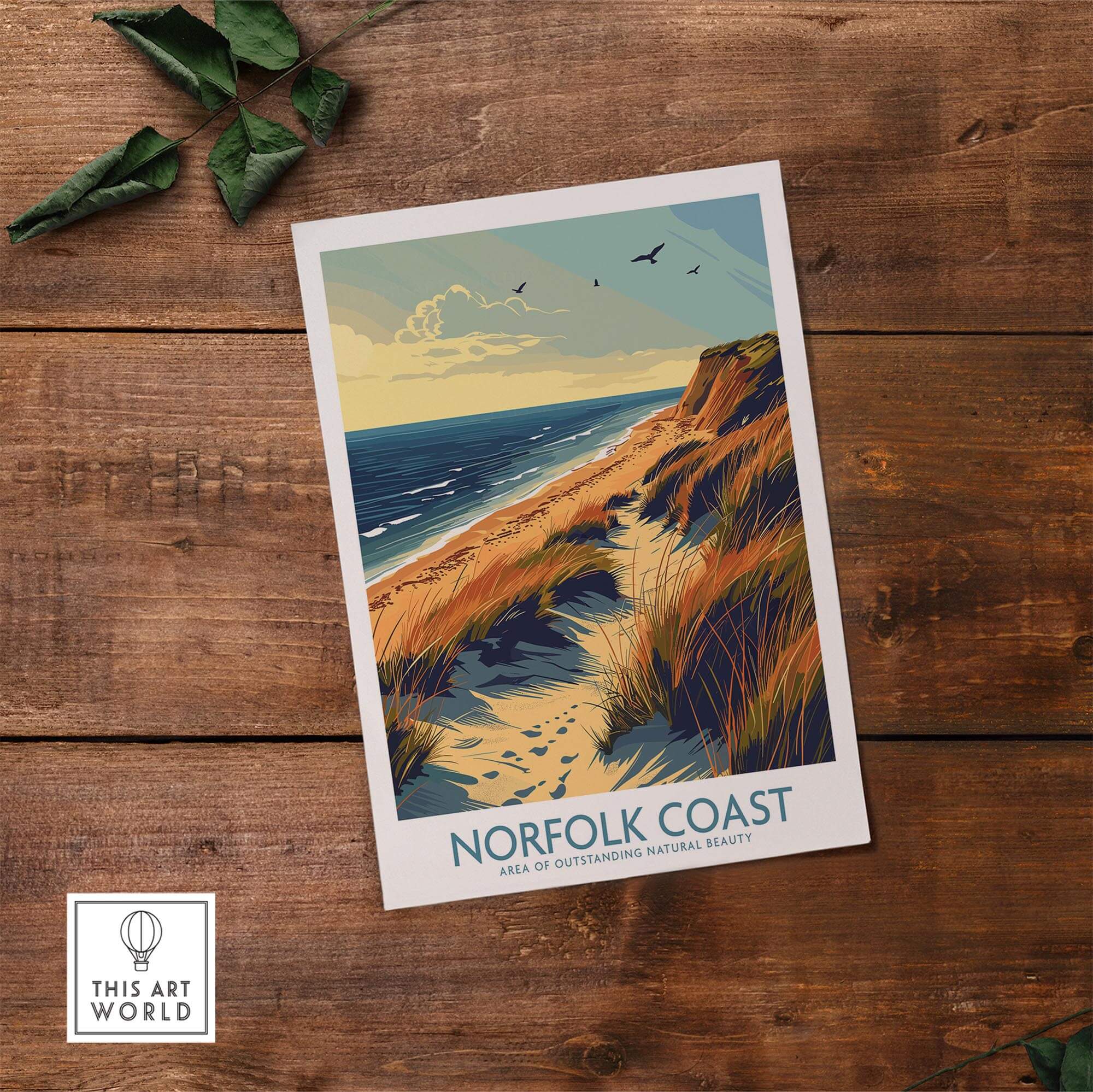 Norfolk Coast Wall Art Print showcasing serene coastal landscape and natural beauty