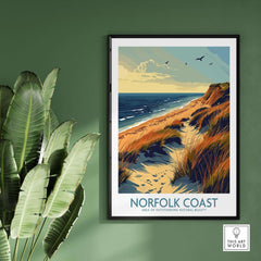 Norfolk Coast Wall Art Print showcasing serene coastal landscapes and AONB beauty.