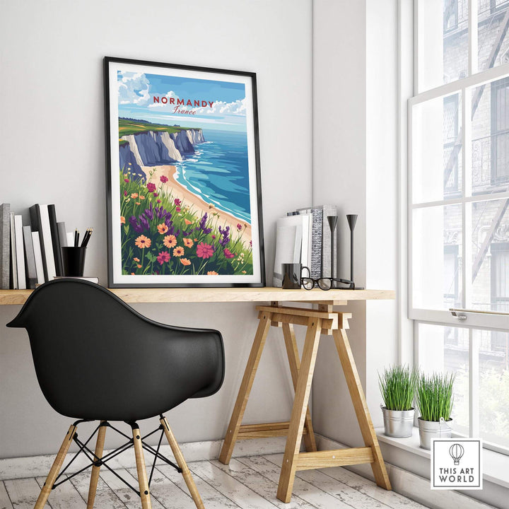 Normandy Travel Print