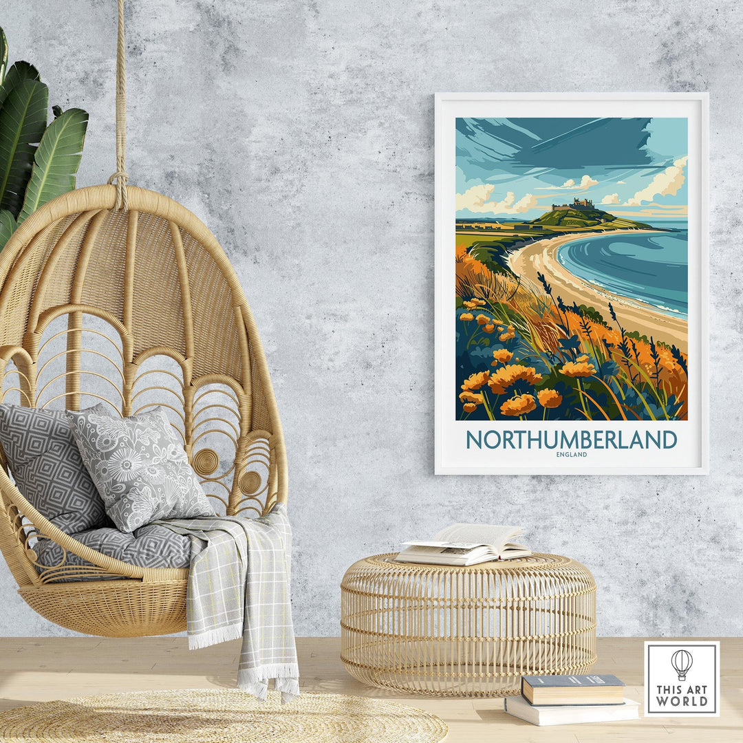 Northumberland Coast Poster