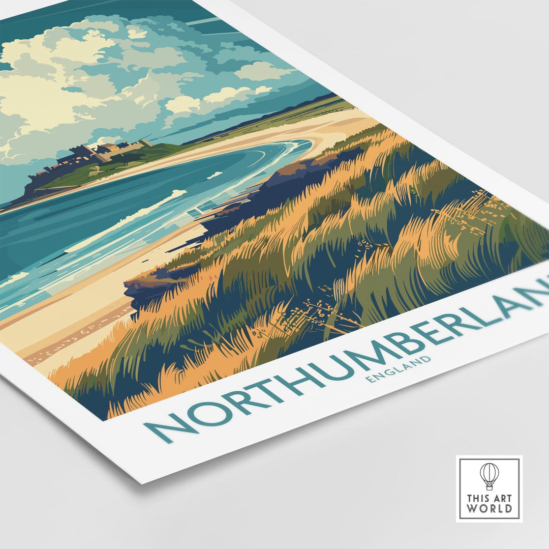 Northumberland Coast Travel Poster