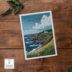Nova Scotia Print Canada showcasing stunning coastal scenery and vibrant colors, perfect for home decor or gifts.