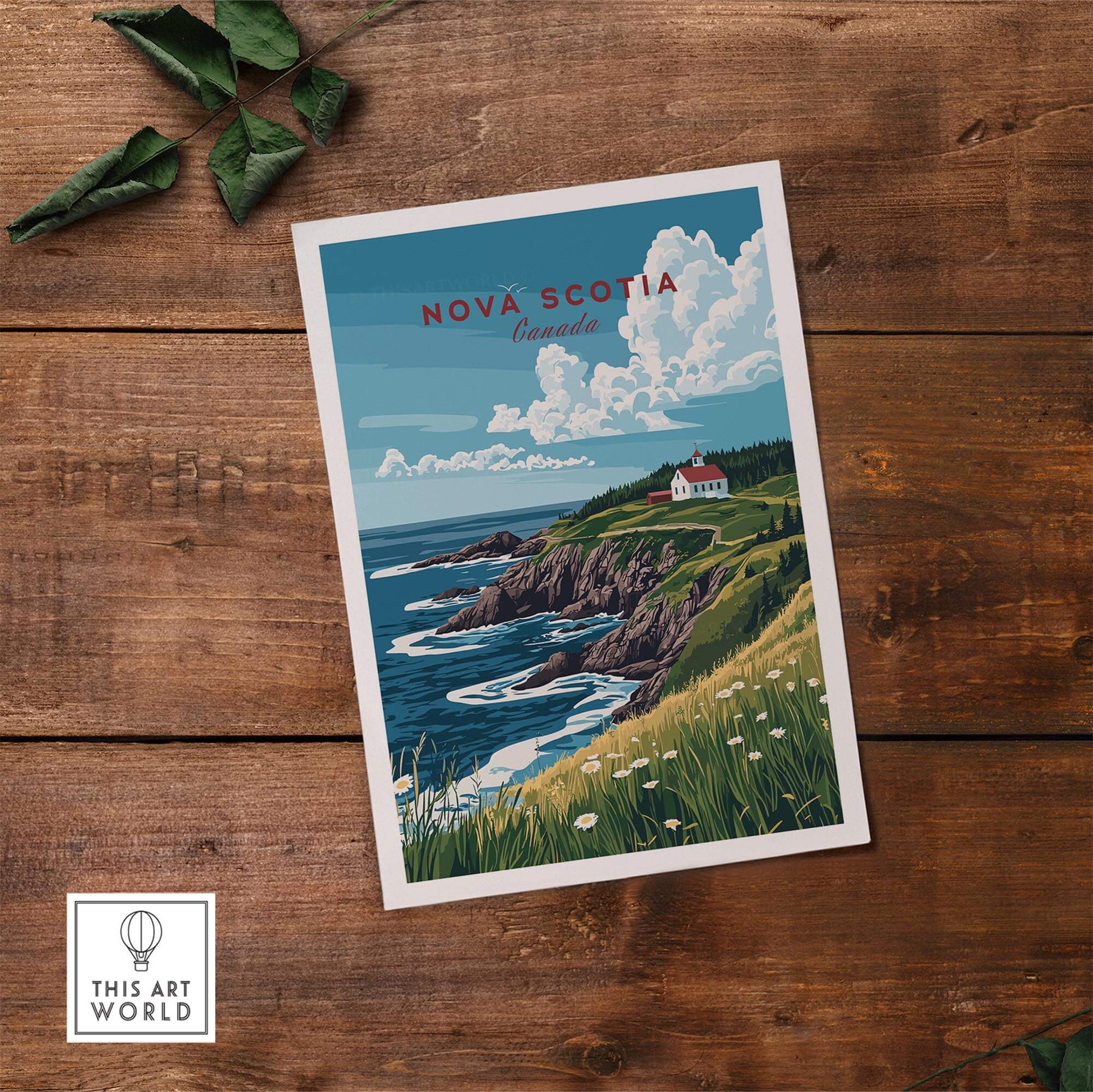Nova Scotia Print Canada showcasing stunning coastal scenery and vibrant colors, perfect for home decor or gifts.