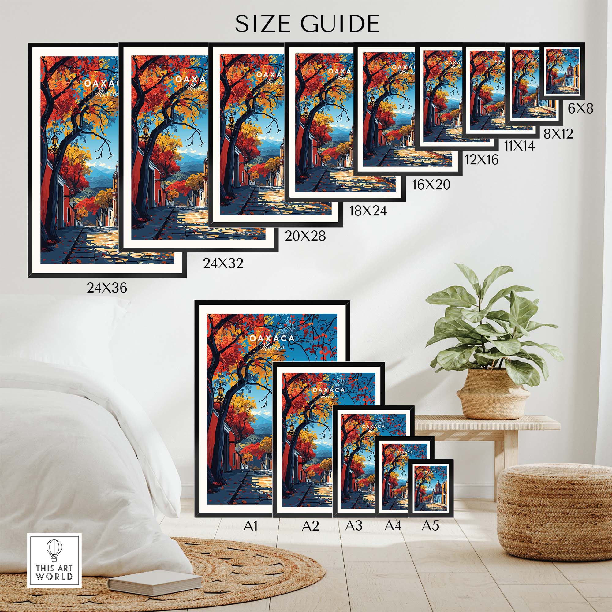 Oaxaca Art Print part of our best collection or travel posters and prints - ThisArtWorld