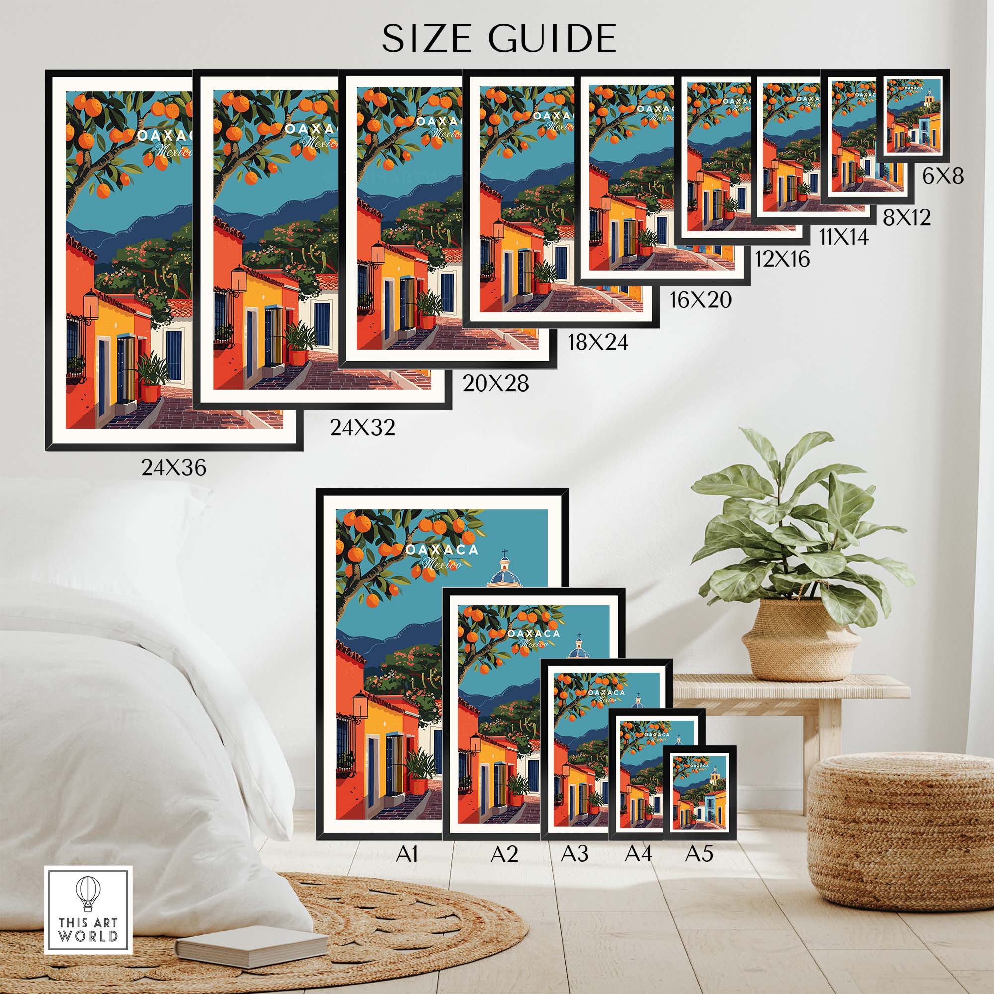 Oaxaca Print Mexico part of our best collection or travel posters and prints - ThisArtWorld