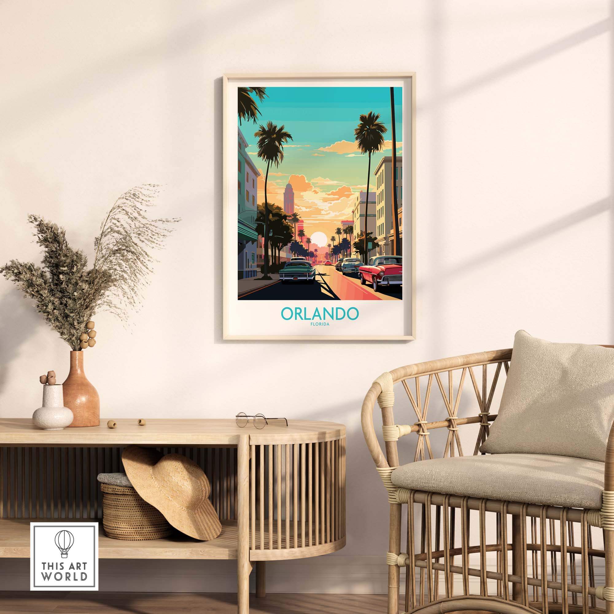 Orlando Poster part of our best collection or travel posters and prints - This Art World