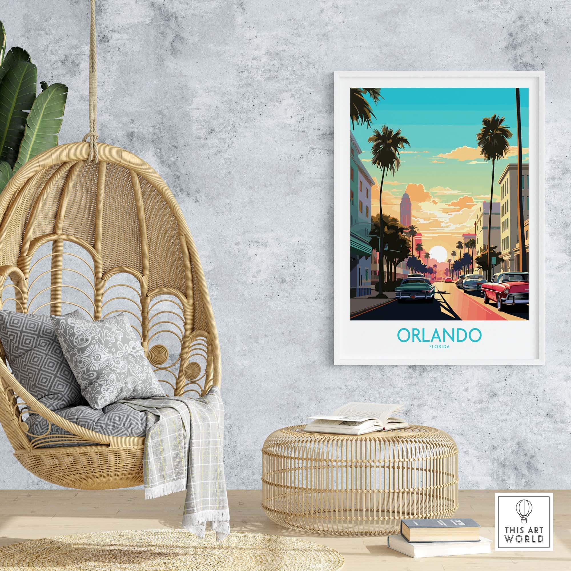 Orlando Poster part of our best collection or travel posters and prints - This Art World