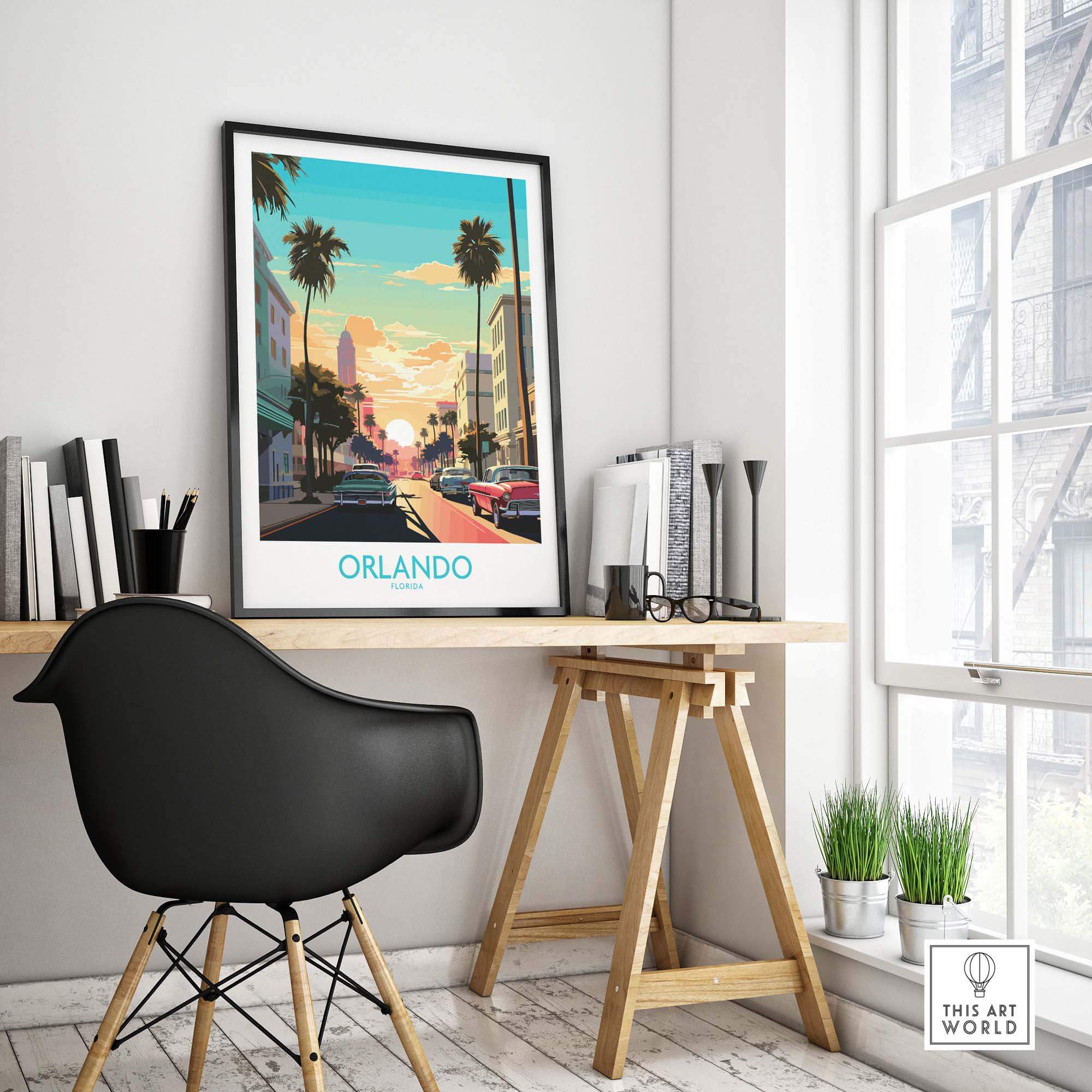 Orlando Poster part of our best collection or travel posters and prints - This Art World