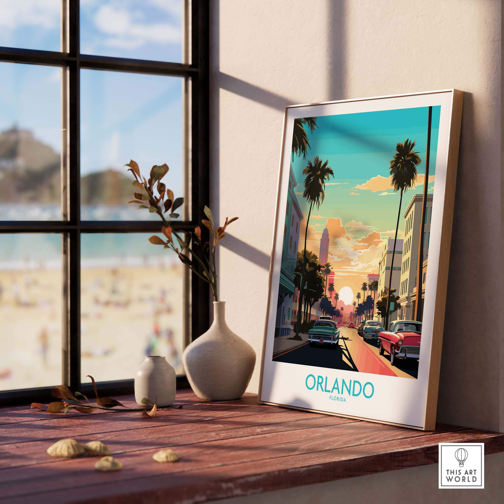 Orlando Poster part of our best collection or travel posters and prints - This Art World